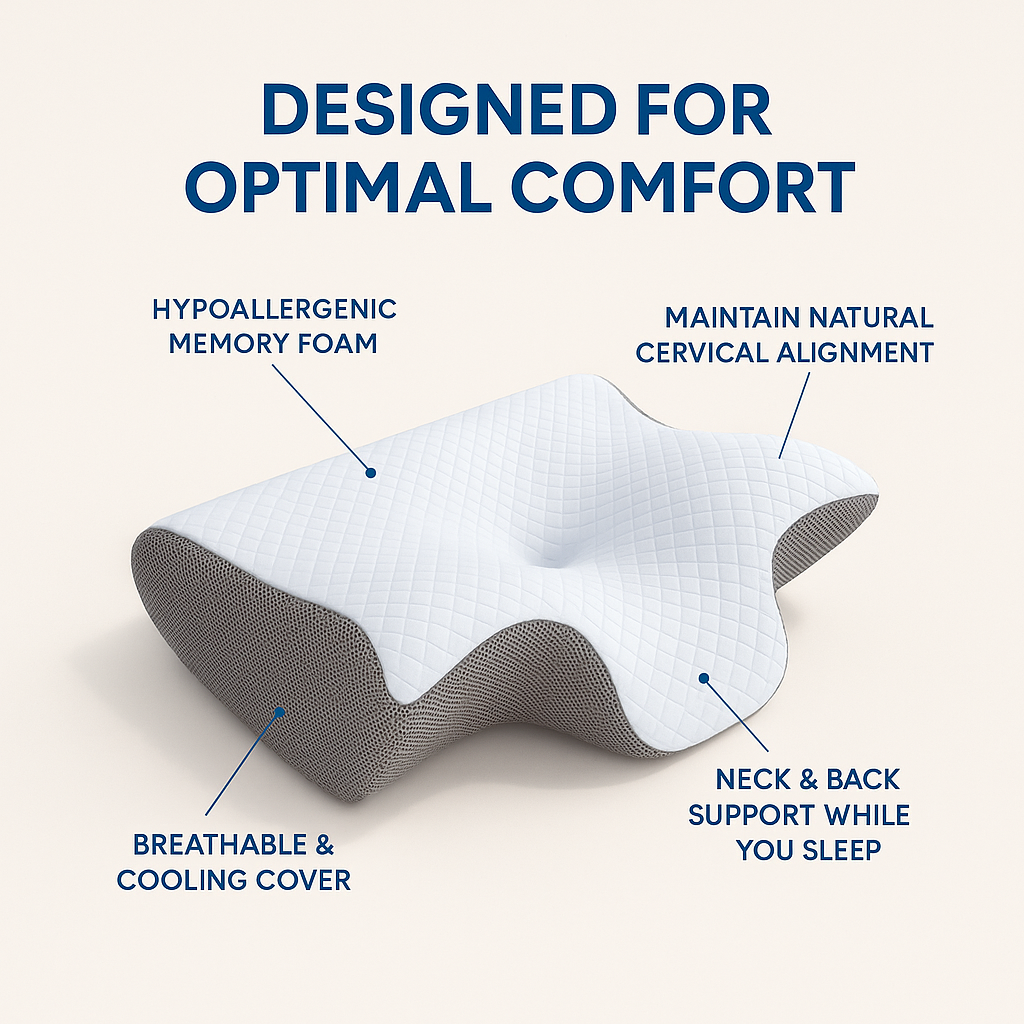 ContourEase™ Orthopedic Memory Foam Pillow