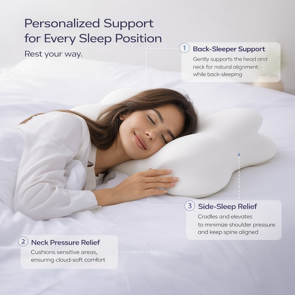 CloudCradle™ Ergonomic Pillow