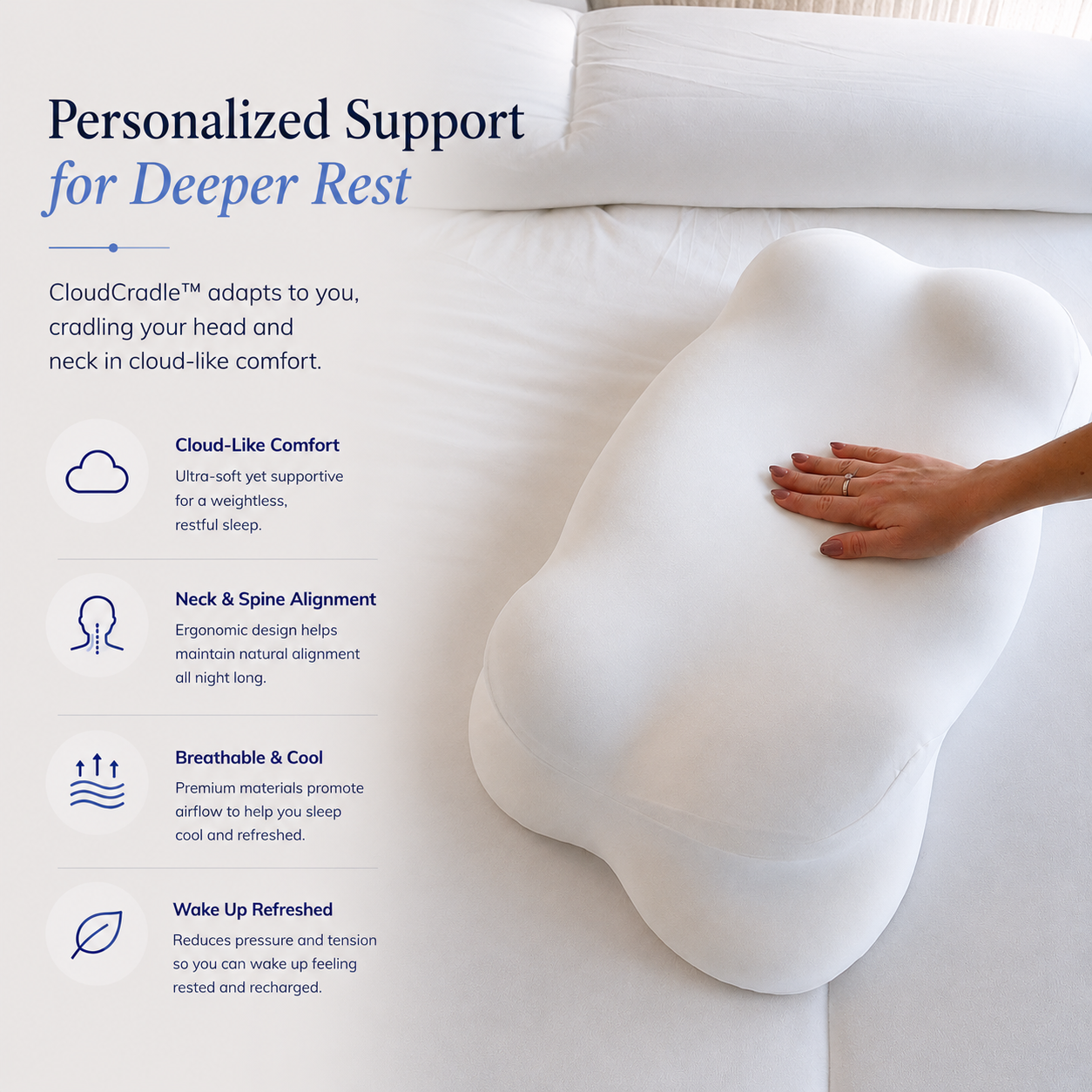 CloudCradle™ Ergonomic Pillow