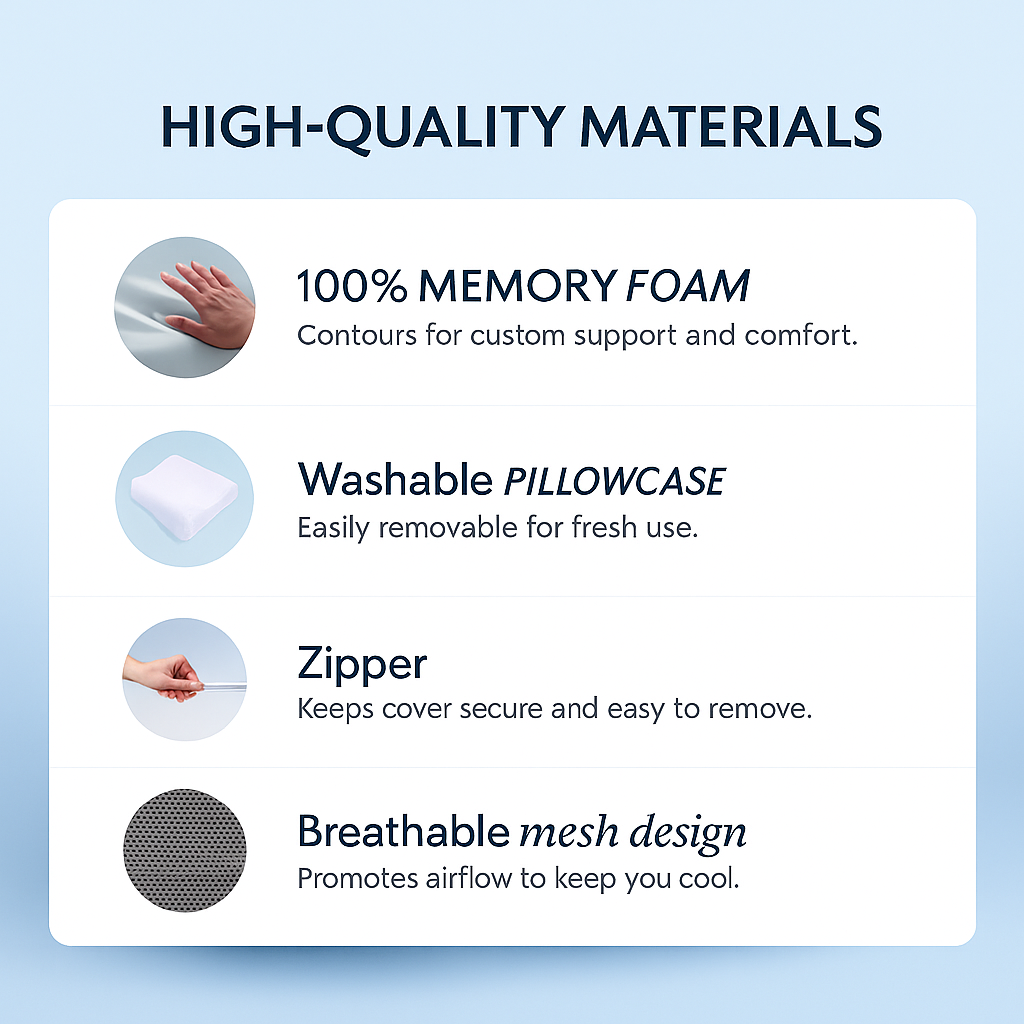 ContourEase™ Orthopedic Memory Foam Pillow