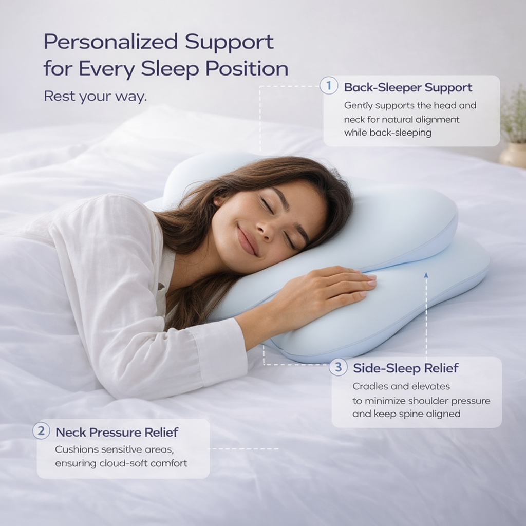CloudCradle™ Ergonomic Pillow
