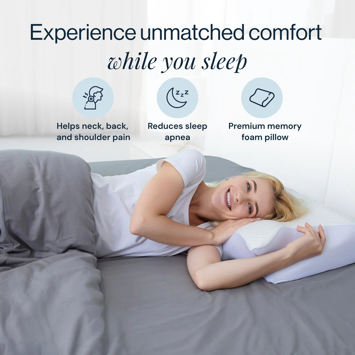 ContourEase™ Orthopedic Memory Foam Pillow