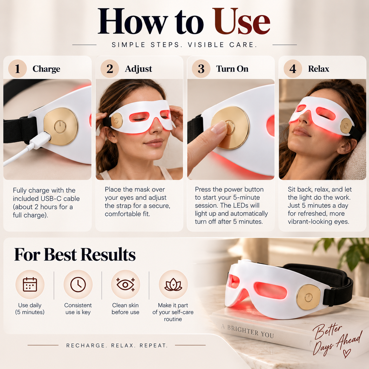 Oculera™ Red Light Eye Therapy Mask