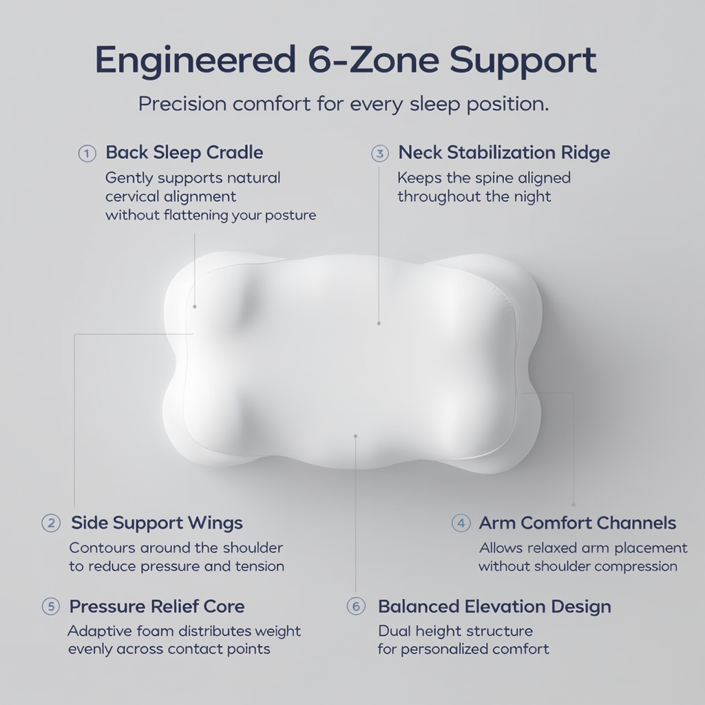 CloudCradle™ Ergonomic Pillow