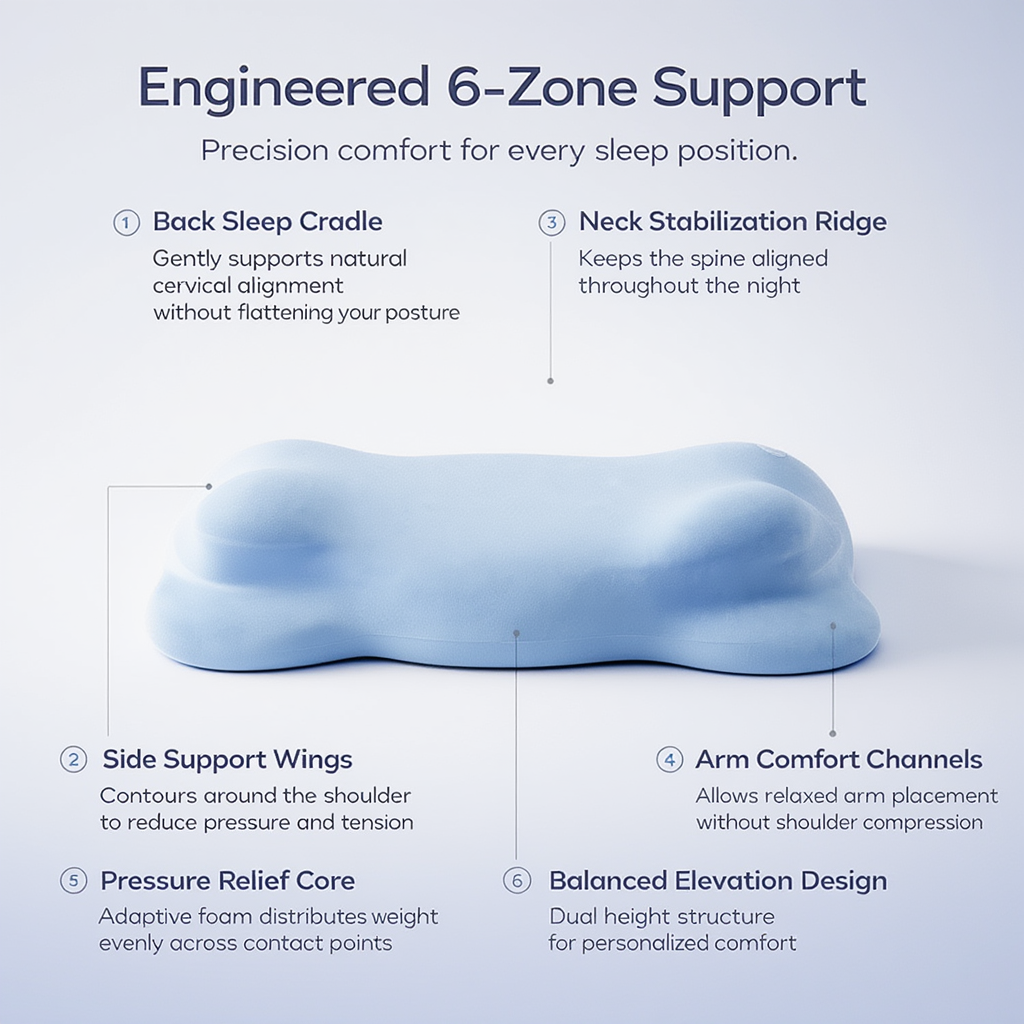 CloudCradle™ Ergonomic Pillow