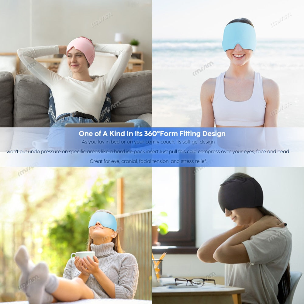 Bonnet Relaxant Anti Migraine à 360° - Froid et Chaud